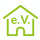 Icon kleines Haus in dem "e.V." steht.