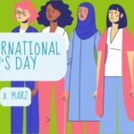Grafik mit Frauen*; Beschriftung: Happy International Womens Day!